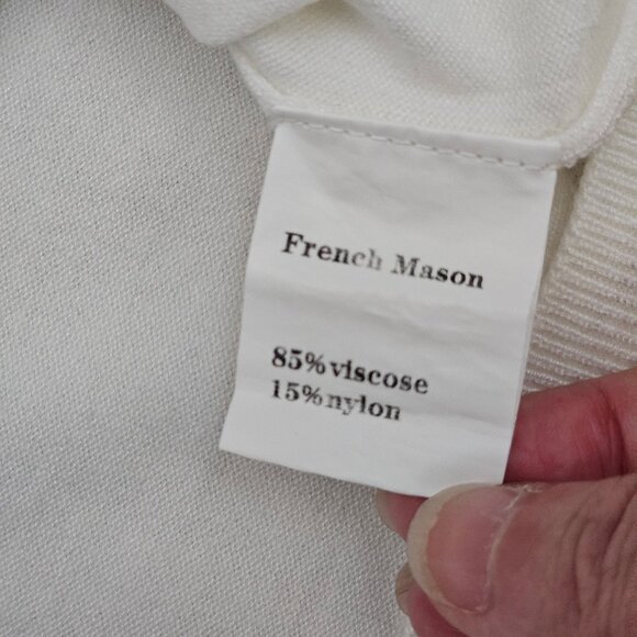 French Mason Turtleneck Sweater, White, Size 5 - Picture 4 of 8